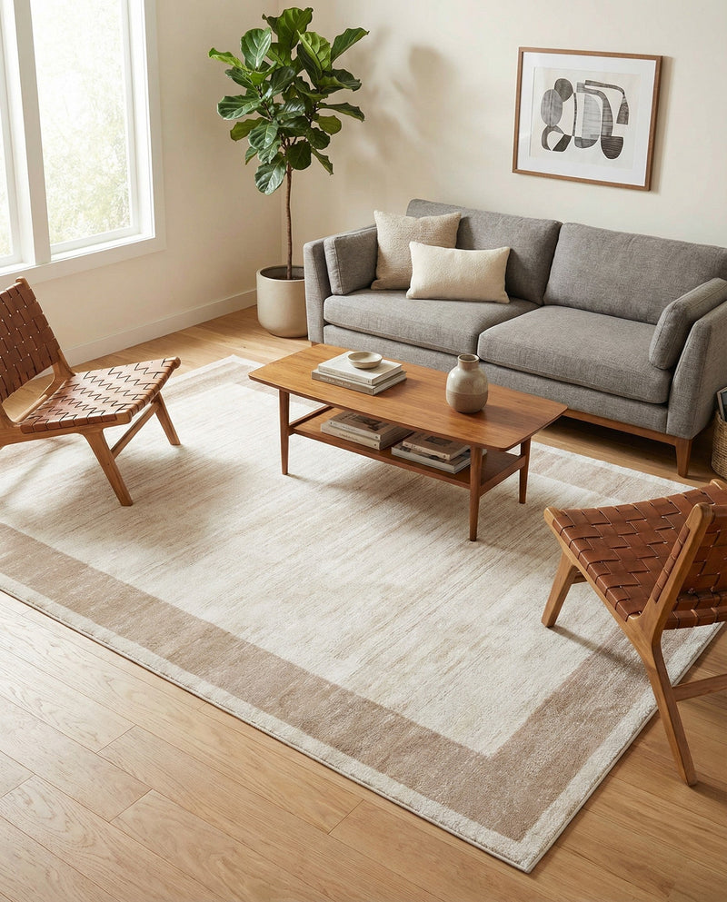 Metro Heights Collection Area Rug -  Park Rectangle Beige  lifestyle 18