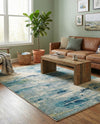 Chromatic Oasis Collection Area Rug -  Serene Rectangle Light Blue  lifestyle 12