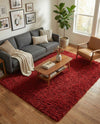Eternal Plush Oasis Collection Area Rug -  Tranquility (Merlot) Rectangle Merlot  lifestyle 26