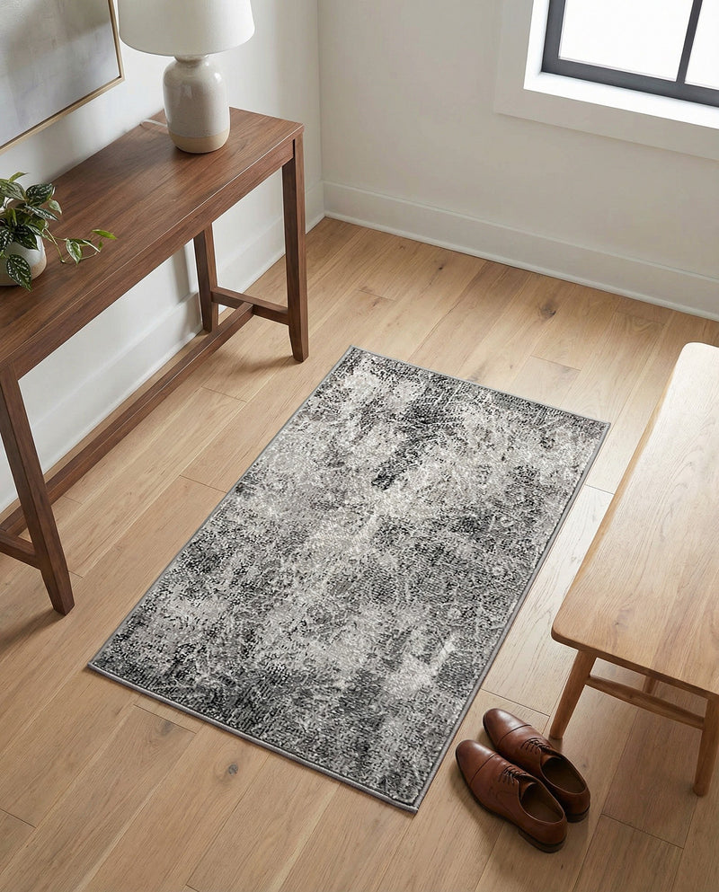 Riviera Elegance Collection Area Rug -  Grasse Rectangle Dark Gray  lifestyle 13
