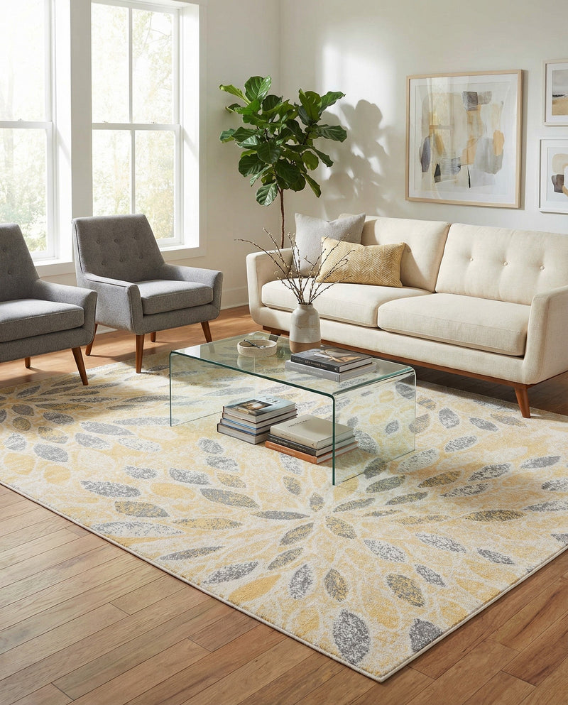 Savannah Elegance Collection Area Rug -  Riverfront Rectangle Yellow  lifestyle 42