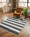 Tassel Trail Collection Area Rug - Pathway (Navy Blue) Rectangle Navy Blue  lifestyle 16