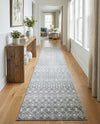 Mediterranean Lattice Collection Area Rug - Santorini (Gray) Runner Gray  lifestyle 72