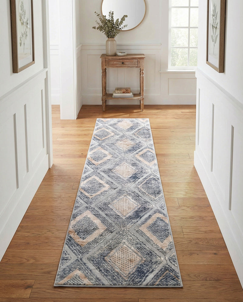 Aegean Elegance Collection Area Rug -  Rhodes Runner Gray Cream  lifestyle 52