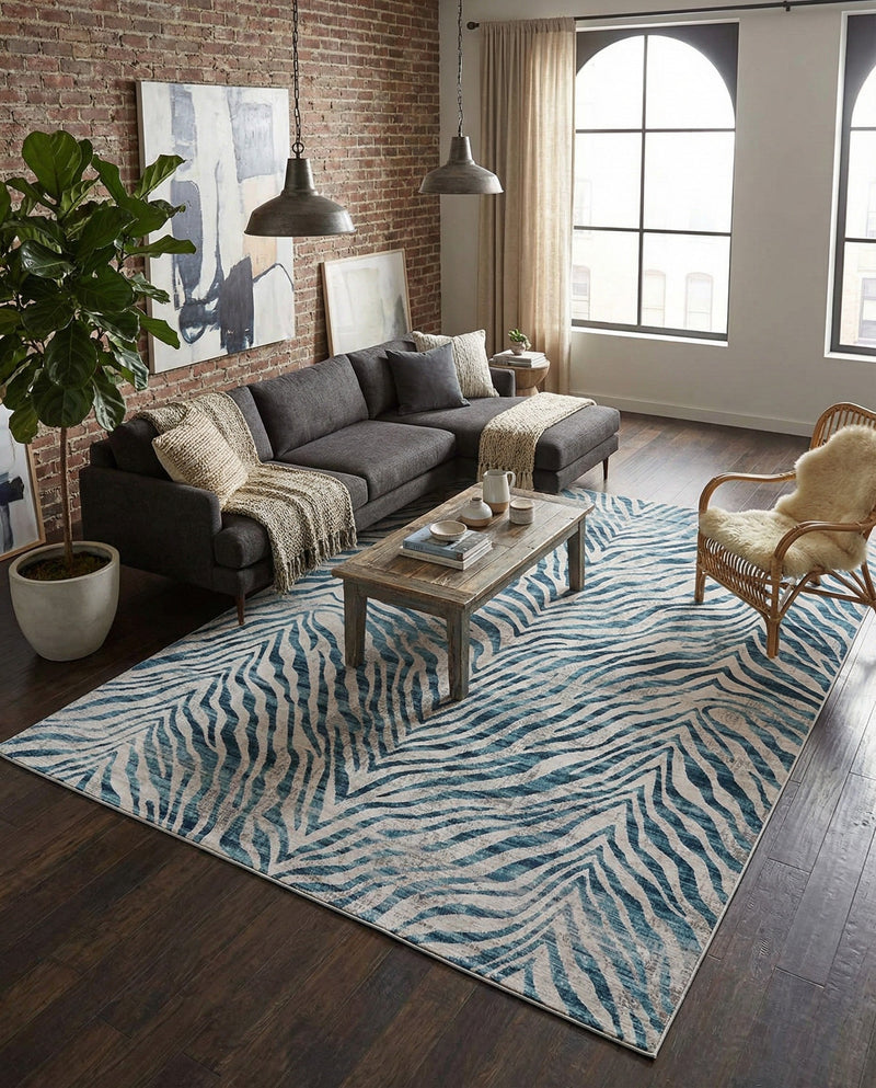 Bloomsbury Elegance Collection Area Rug -  Chelsea Rectangle Blue  lifestyle 55