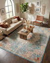 Coastal Haven Collection Area Rug - Seabreeze (Blue) Rectangle Blue  lifestyle 21