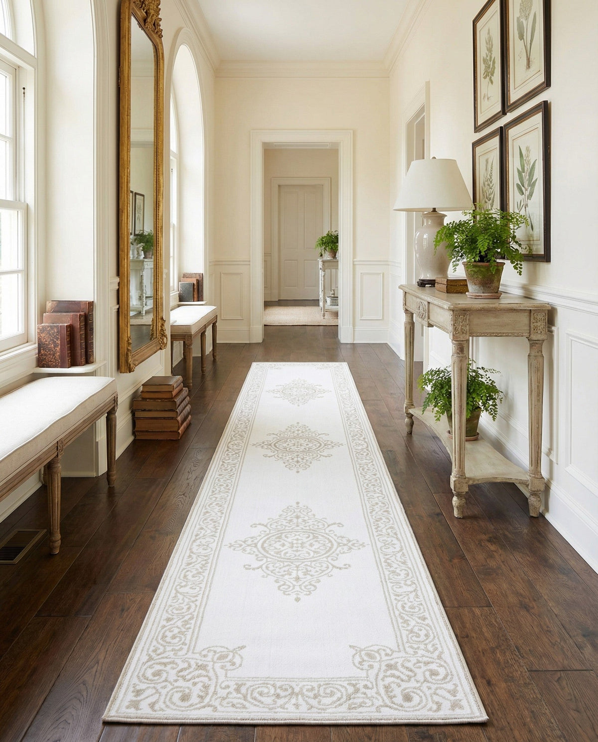 Sanctuary Retreat Collection Area Rug - Haven Runner Snow White  lifestyle 153