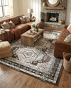 Savannah Elegance Collection Area Rug -  Tybee (Gray) Rectangle Gray  lifestyle 24