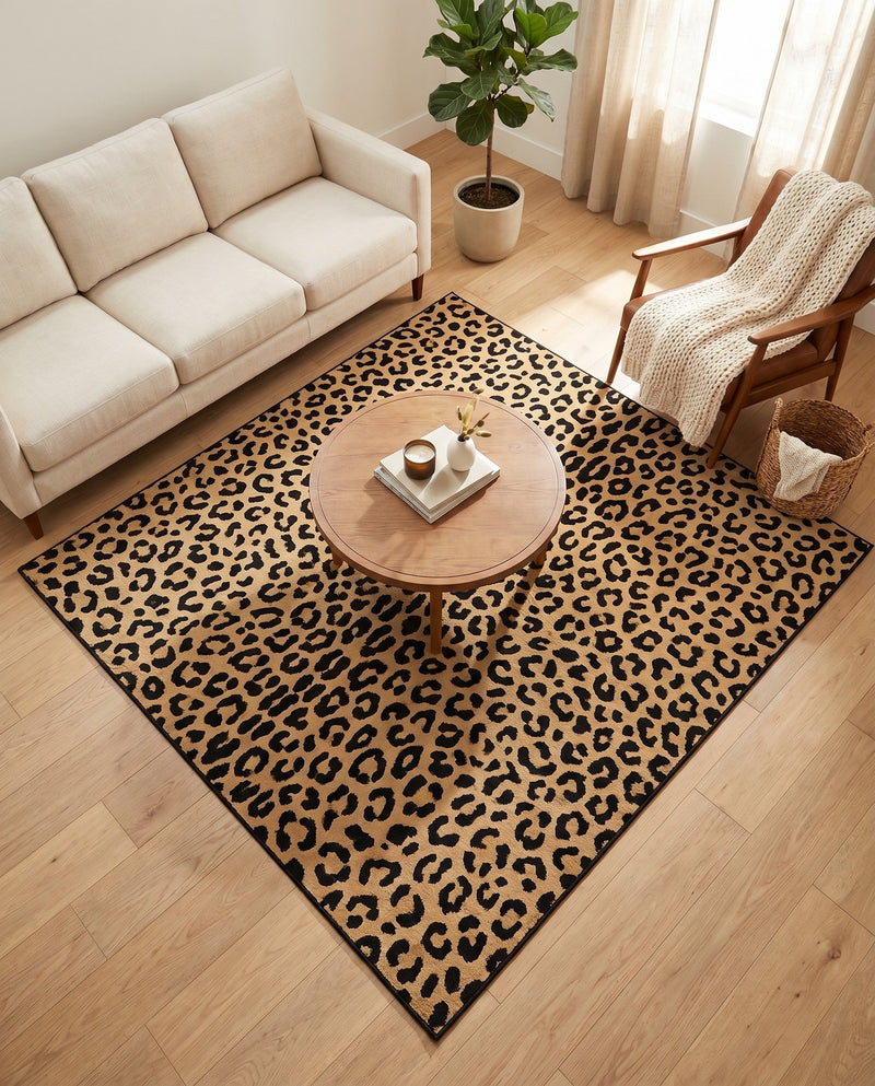 Savannah Sojourn Collection Area Rug -  Mara Square Light Brown  lifestyle 61