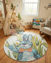 Wonder Tykes Collection Area Rug -  Ombre Round Ivory  lifestyle 13