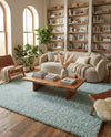 Cozy Comfort Shag Collection Area Rug - Haven (Sage Green) Rectangle Sage Green  lifestyle 19