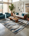 Autumn Meadow Collection Area Rug -  Duskridge Rectangle Blue Gray  lifestyle 25
