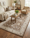 Savannah Elegance Collection Area Rug - Augusta (Brown) Rectangle Brown  lifestyle 22