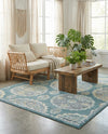 Arcadia Rugs Collection Area Rug -  Atlantis (Gray and Blue) Rectangle Gray and Blue  lifestyle 13