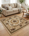 Versailles Elegance Collection Area Rug -  Louveciennes (Cream) Square Cream  lifestyle 38