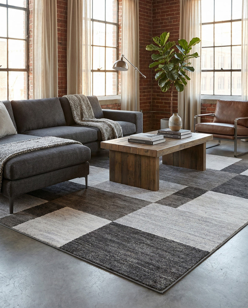 Autumn Meadow Collection Area Rug -  Sycamoreside (Gray) Rectangle Gray  lifestyle 9