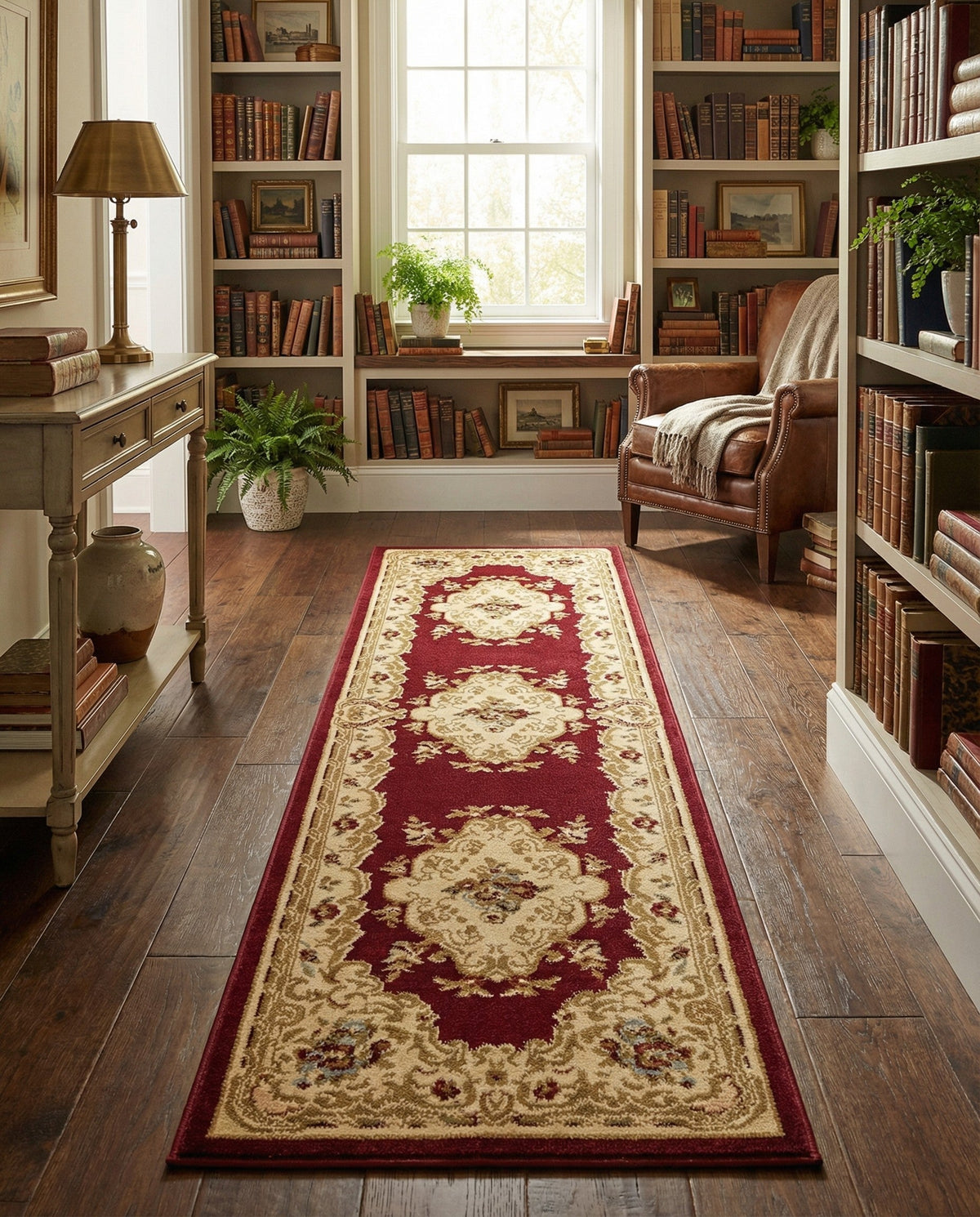 Versailles Elegance Collection Area Rug -  Vincennes Runner Red  lifestyle 86