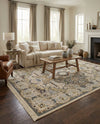 Persian Elegance Collection Area Rug -  Shiraz Rectangle Ivory  lifestyle 53