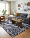 Riviera Elegance Collection Area Rug -  Monaco (Navy Blue) Rectangle Navy Blue  lifestyle 18