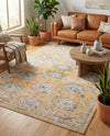 Seville Stripes Collection Area Rug -  Cordoba (Yellow) Rectangle Yellow  lifestyle 5