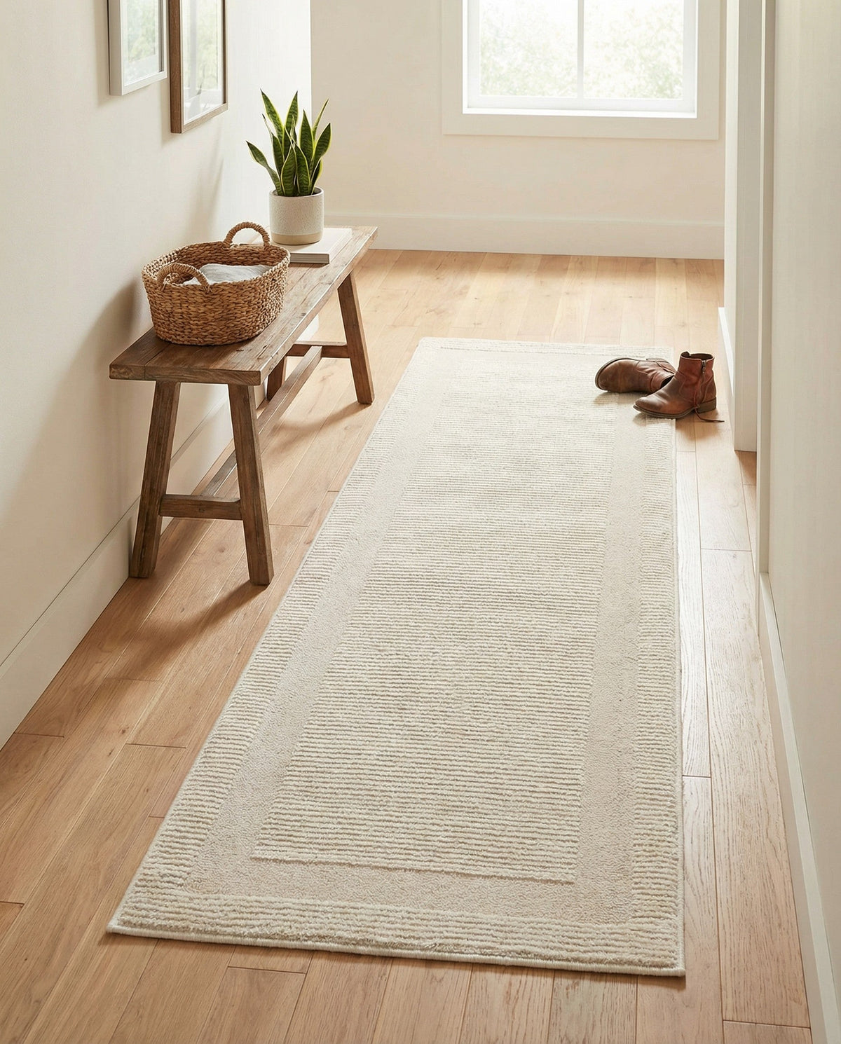Haven Tapestry Collection Area Rug -  EmberHollow Runner Ivory White  lifestyle 20