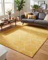 Trellis Mosaic Collection Area Rug - Arborville (Yellow) Rectangle Yellow  lifestyle 24