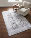 Heritage Elegance Collection Area Rug -  Miramar Rectangle Charcoal  lifestyle 20