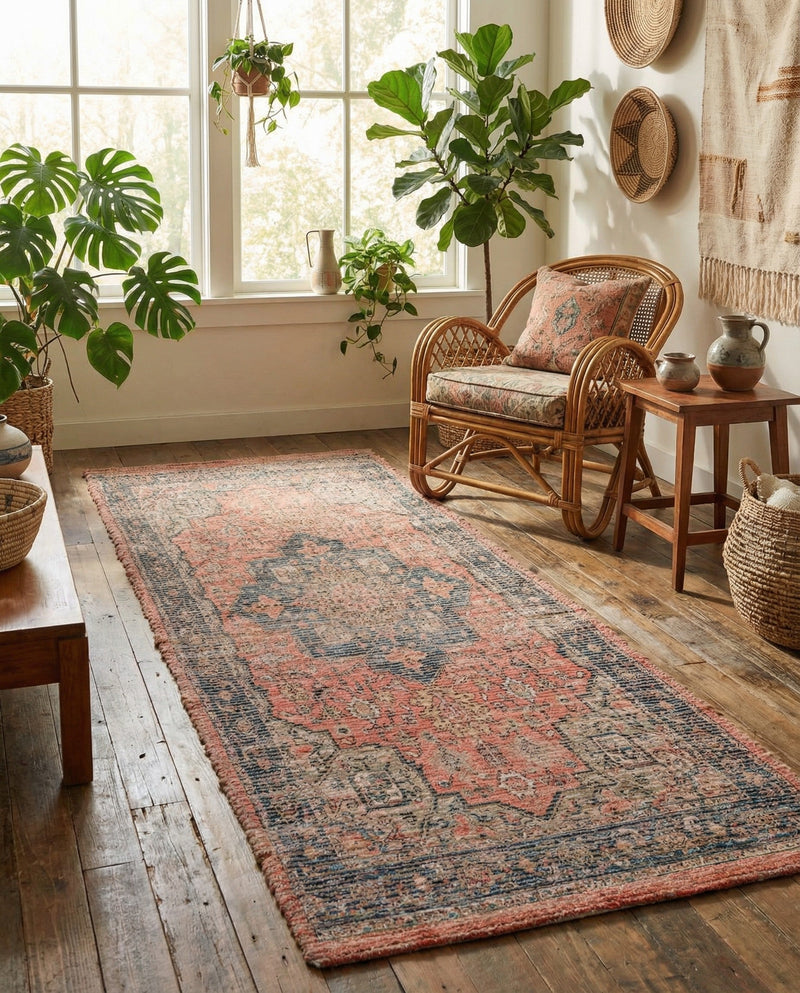 Savannah Threads Collection Area Rug -  Negev Runner Antique Red  lifestyle 42