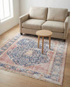 Bazaar Chic Collection Area Rug -  Rabat Square Navy Blue  lifestyle 49