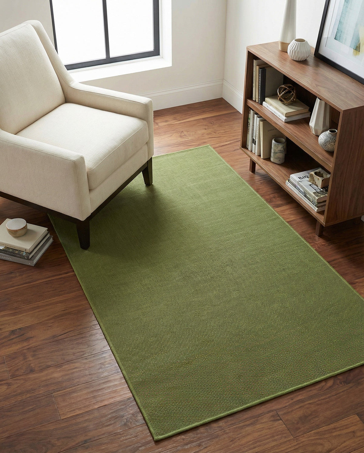 Soho Elegance Collection Area Rug - Chelsea (Green) Rectangle Green  lifestyle 17