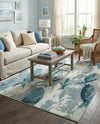 Sorrento Shores Collection Area Rug -  Praiano Rectangle Light Blue  lifestyle 6