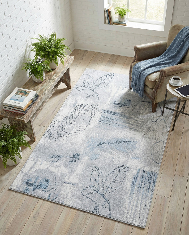 Aegean Elegance Washables Collection Area Rug -  Paros Rectangle Ivory Gray  lifestyle 15