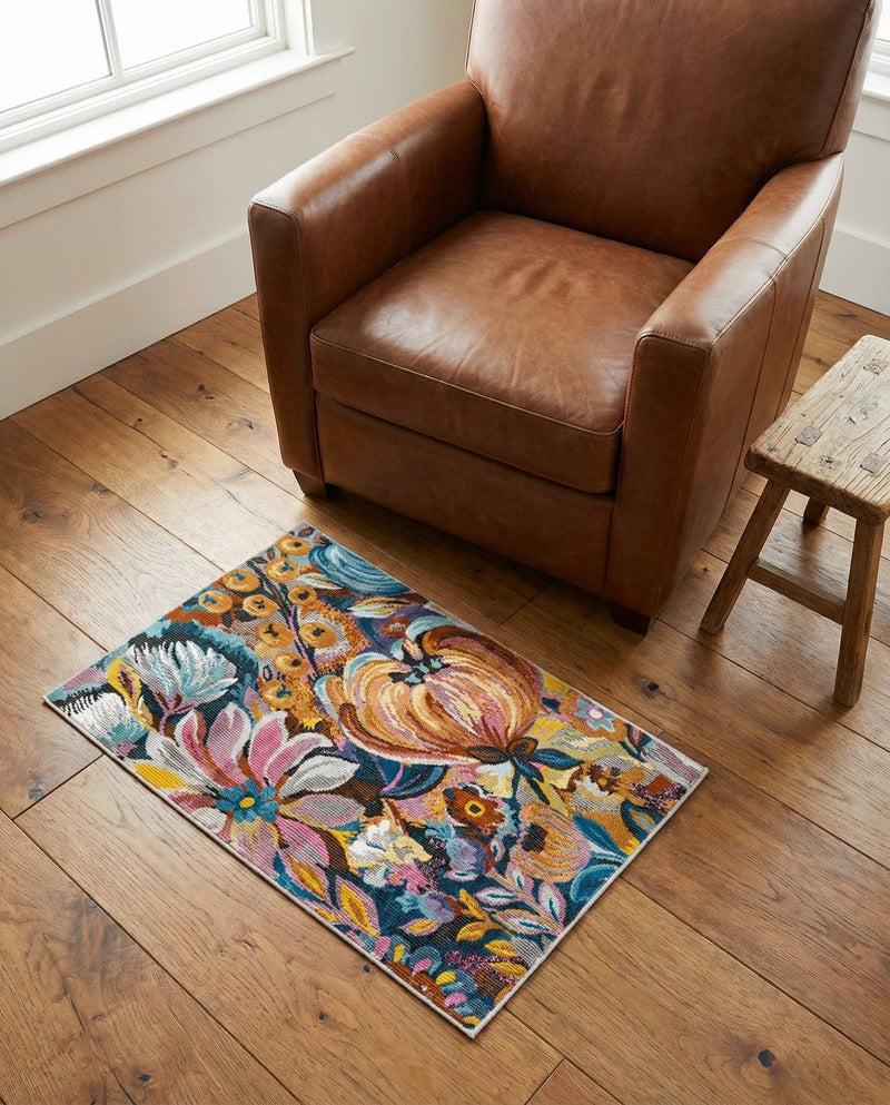 Meadow Breeze Collection Area Rug -  Daffodil Rectangle Multi  lifestyle 14