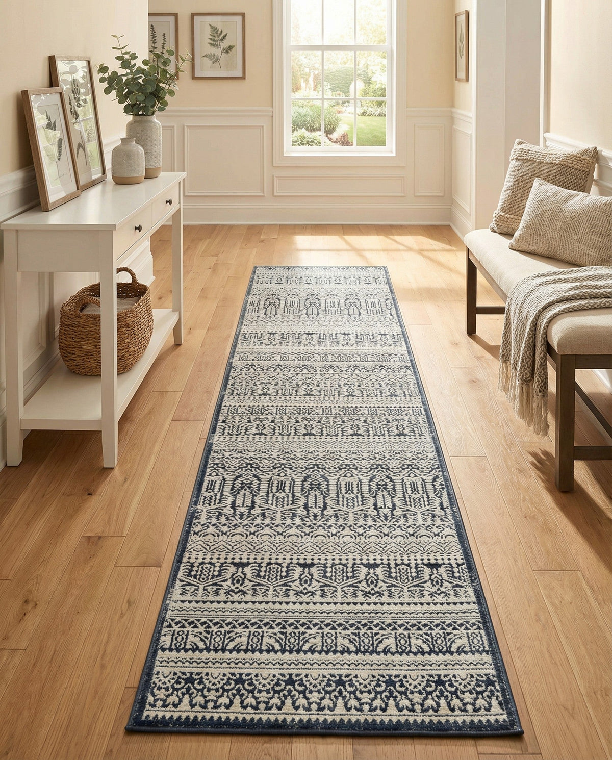 Metro Heights Collection Area Rug -  Chelsea Runner Blue  lifestyle 100