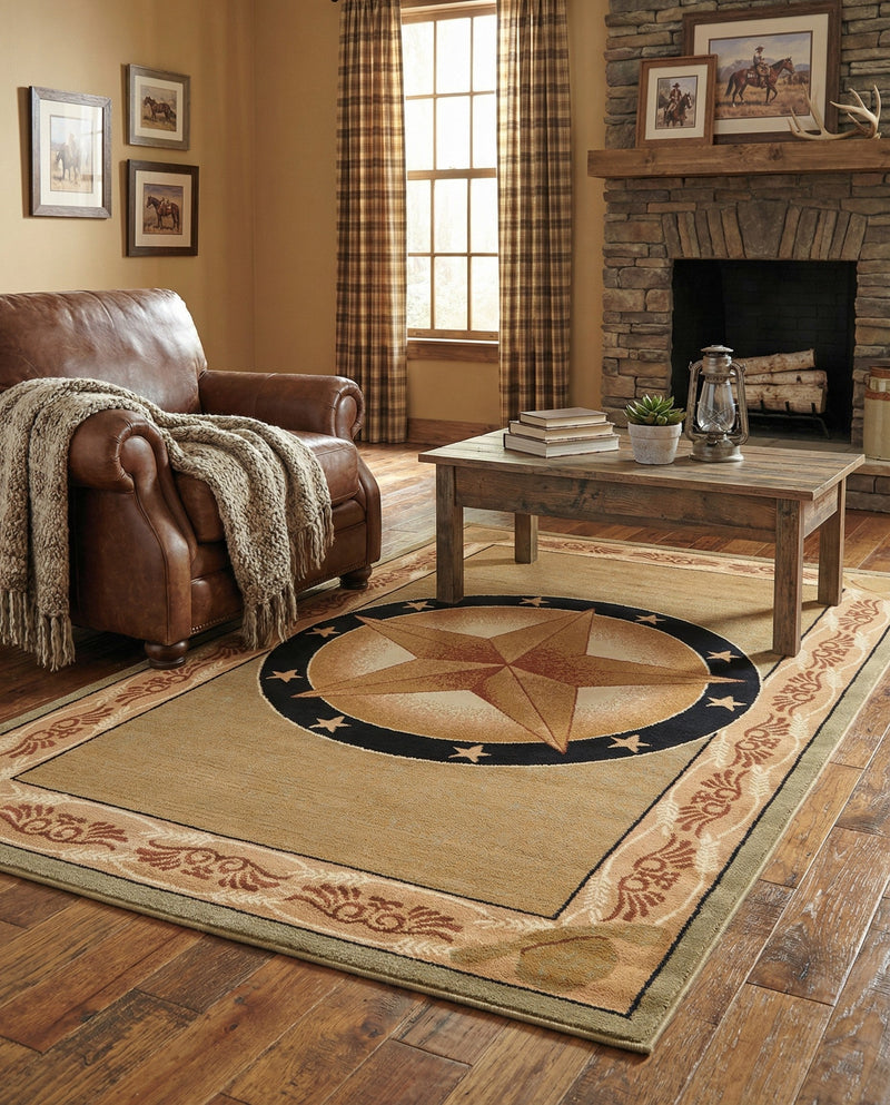 Frontier Trails Collection Area Rug - Redwood Rectangle Green  lifestyle 10