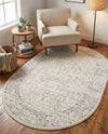 Savannah Soiree Collection Area Rug -  Everglade (White) Oval White  lifestyle 79