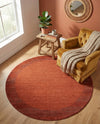 Studio Haven Collection Area Rug -  Conservatory (Terracotta) Round Terracotta  lifestyle 51
