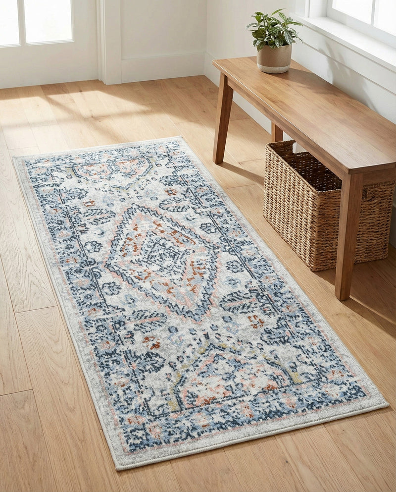 Aegean Elegance Washables Collection Area Rug -  Patmos Runner Ivory  lifestyle 39