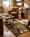 Bistro Lounge Collection Area Rug -  FlatWhite Rectangle Multi  lifestyle 25