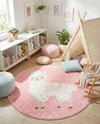 Wonder Tykes Collection Area Rug -  Marvel Round Pink  lifestyle 78