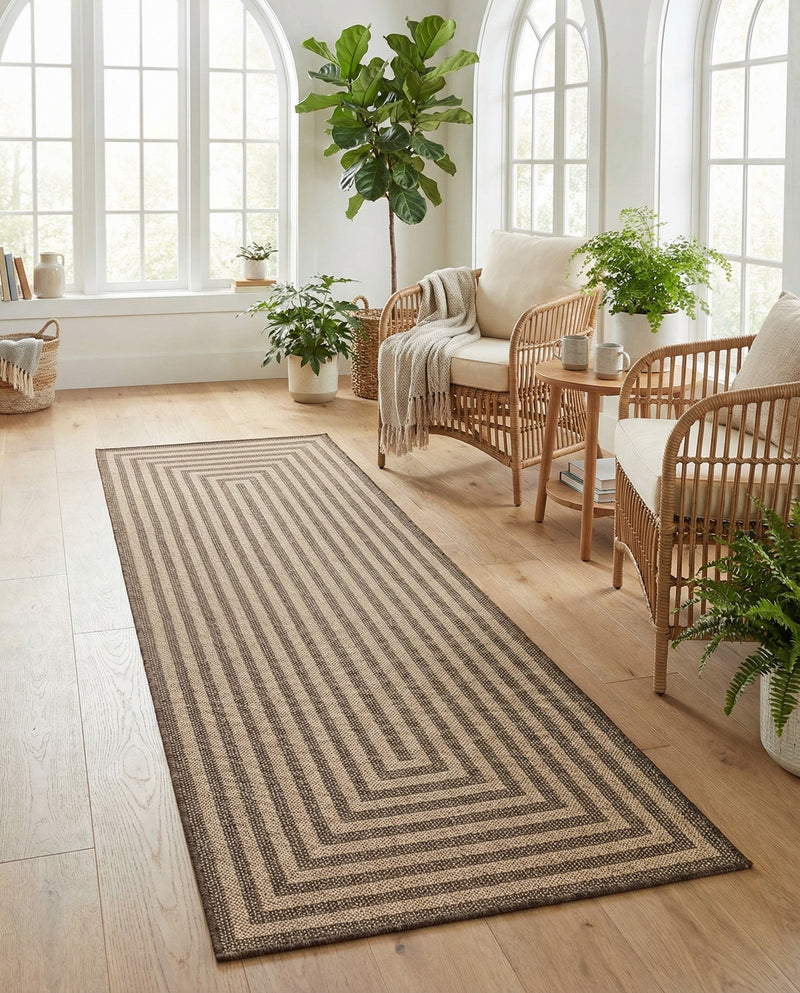 Sahara Sands Collection Area Rug -  Abydos Runner Natural and Brown  lifestyle 42