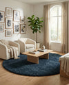 Eternal Plush Oasis Collection Area Rug -  Tranquility (Cobalt) Round Cobalt  lifestyle 55
