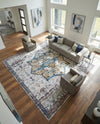 Baroque Era Collection Area Rug - Versailles (Sea Salt White) Square Sea Salt White  lifestyle 16