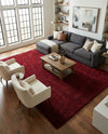 Plush Oasis Collection Area Rug - Serenity (Cherry Red) Rectangle Cherry Red  lifestyle 31