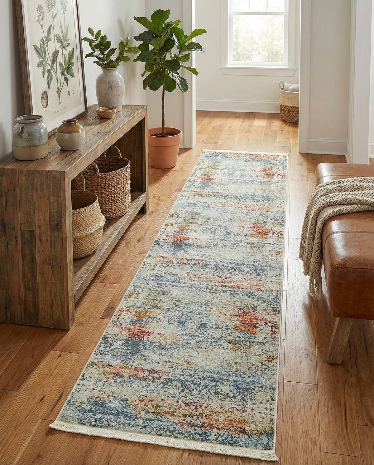 Caribbean Breeze Collection Area Rug -  Isla Runner Cream  lifestyle 93