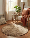 Autumn Meadow Collection Area Rug -  Ironbark Round Beige  lifestyle 74