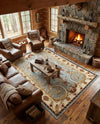 Frontier Trails Collection Area Rug -  Onyx Rectangle Blue  lifestyle 17