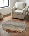 Urban Terrace Collection Area Rug -  Corsica Round Multi  lifestyle 72