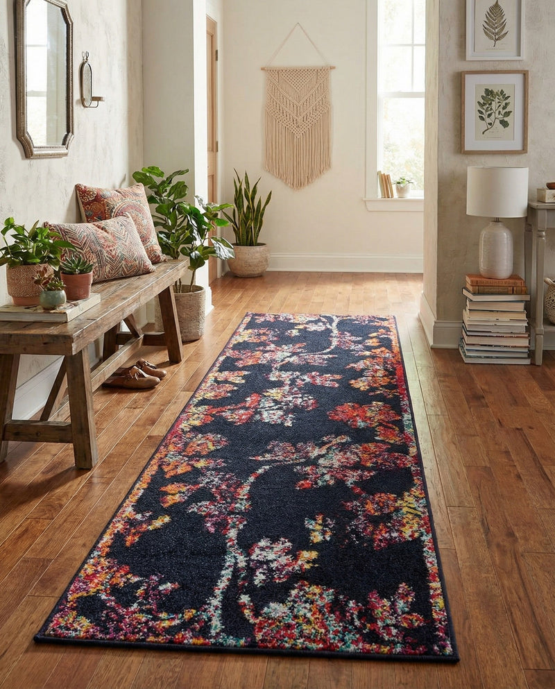 Brighton Terrace Collection Area Rug -  Roedean Runner Navy Blue  lifestyle 51