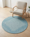 Urban Terrace Collection Area Rug -  Chelsea (Light Aqua) Round Light Aqua  lifestyle 63